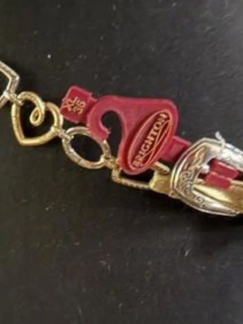 Vintage Brighton Gold Leather Belt